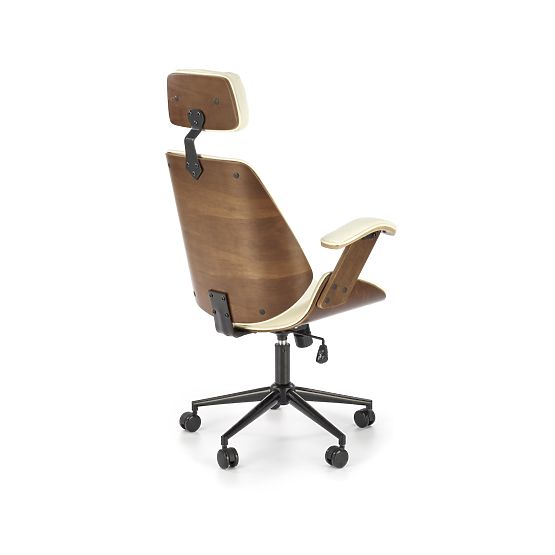 Sedia girevole IGNAZIO, noce-crema (1p=1ks)