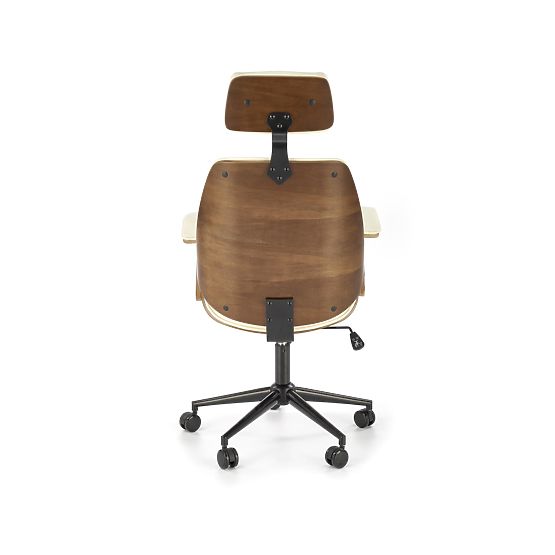 Sedia girevole IGNAZIO, noce-crema (1p=1ks)