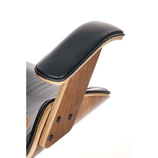 Sedia girevole IGNAZIO, noce-nera (1p=1pz)