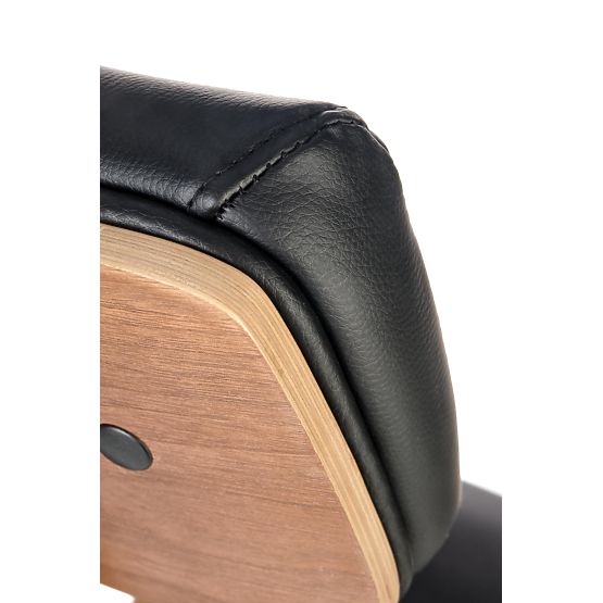 Sedia girevole IGNAZIO, noce-nera (1p=1pz)