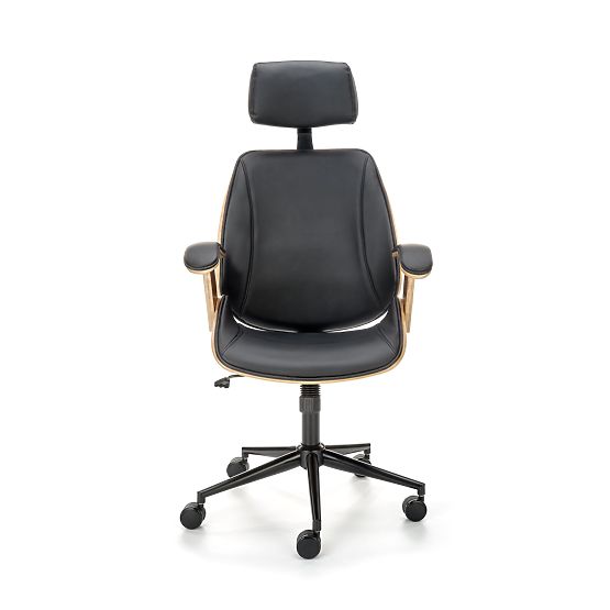 Sedia girevole IGNAZIO, noce-nera (1p=1pz)