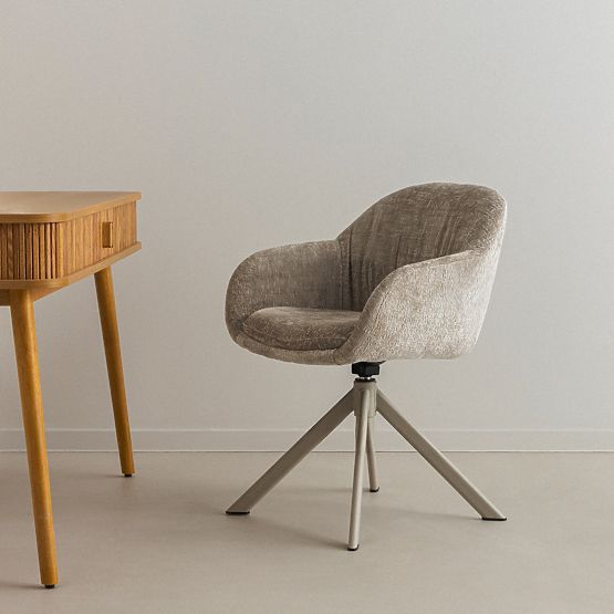 Sedia girevole Kairo, beige