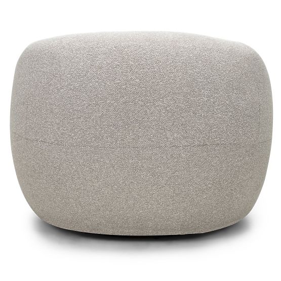 Sedia girevole Nambi beige-grigio, forme arrotondate
