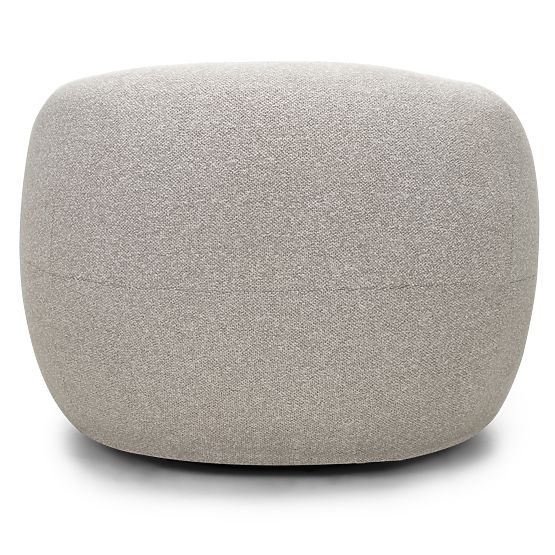Sedia girevole Nambi beige-grigio, forme arrotondate