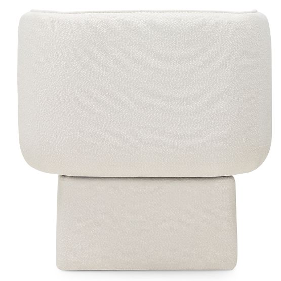 Sedia girevole One bianca, boucle