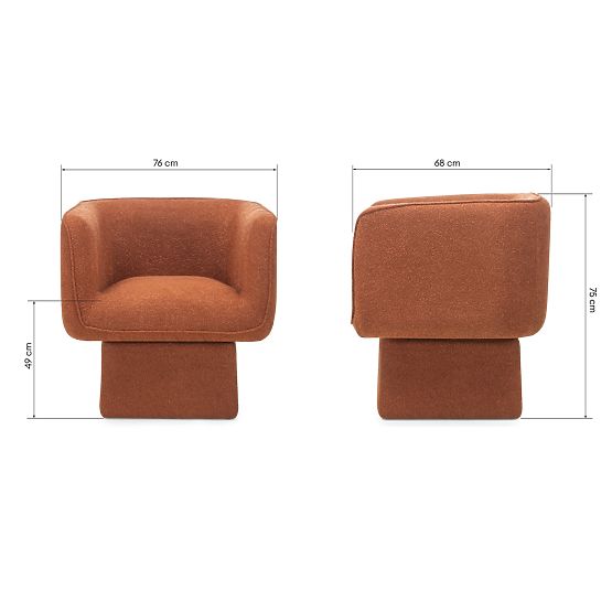 Sedia girevole One rame, boucle