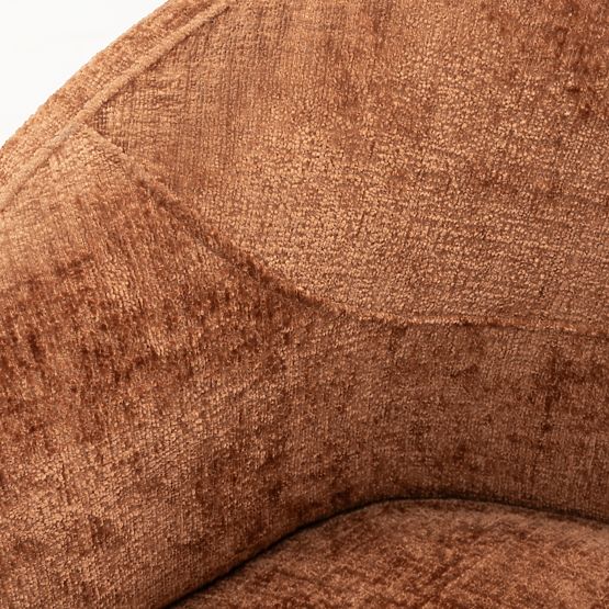 Sedia girevole Rumble rame, forma arrotondata