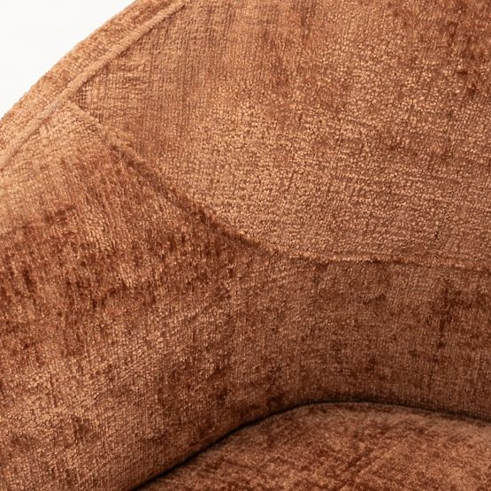 Sedia girevole Rumble rame, forma arrotondata