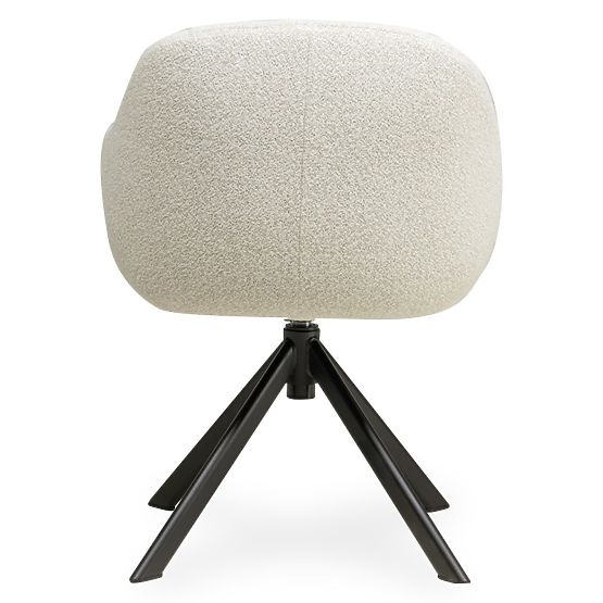 Sedia girevole Santos beige-crema/gambe nere