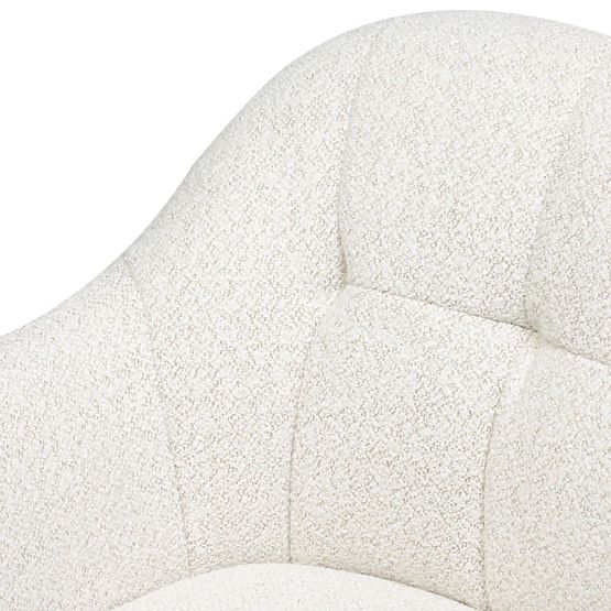 Sedia girevole Santos beige-crema/gambe nere