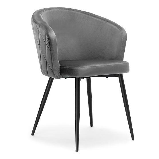 Sedia HAMPTON in velluto grafite