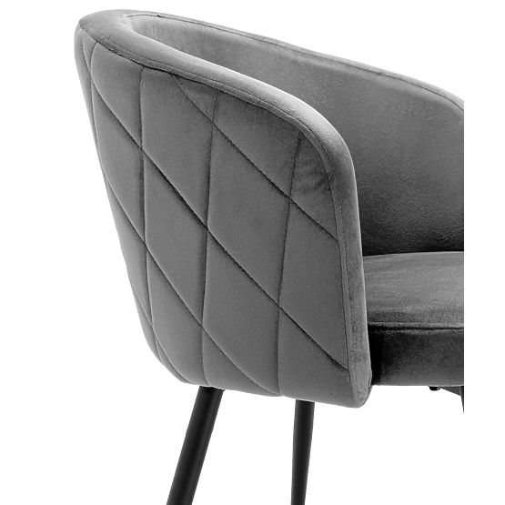 Sedia HAMPTON in velluto grafite
