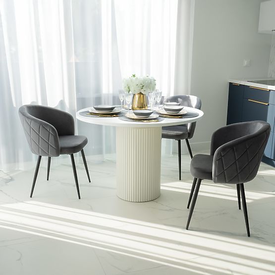 Sedia HAMPTON in velluto grafite