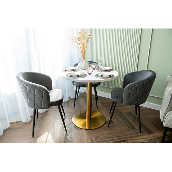 Sedia HAMPTON in velluto grafite