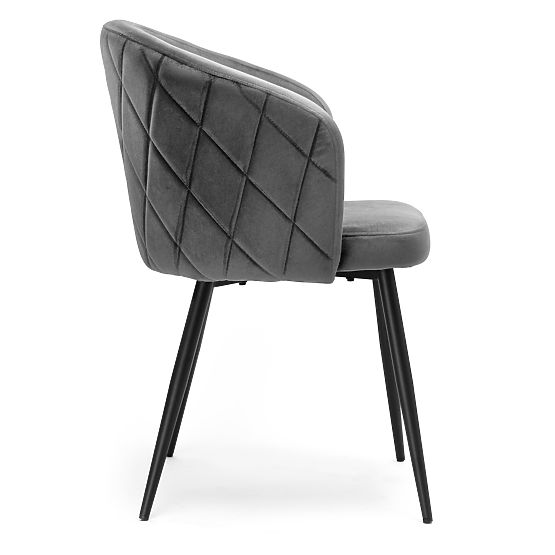 Sedia HAMPTON in velluto grafite