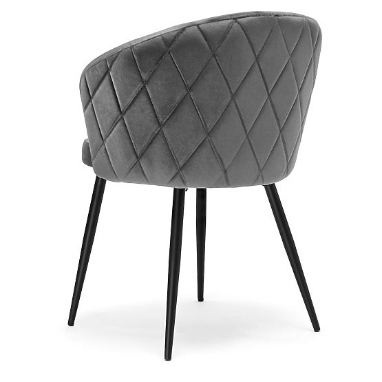Sedia HAMPTON in velluto grafite