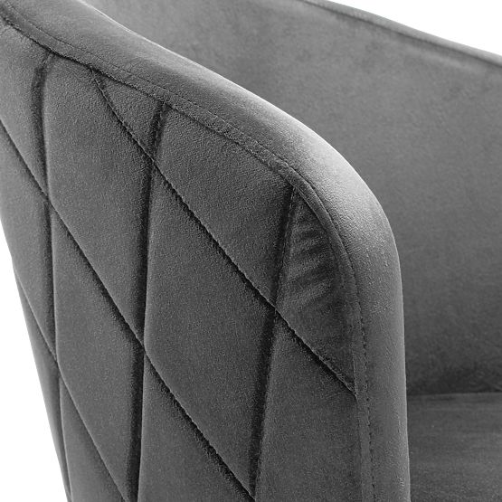 Sedia HAMPTON in velluto grafite
