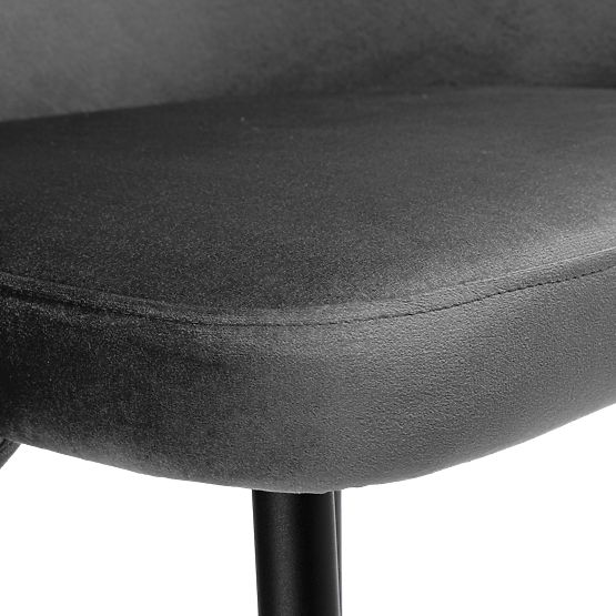 Sedia HAMPTON in velluto grafite