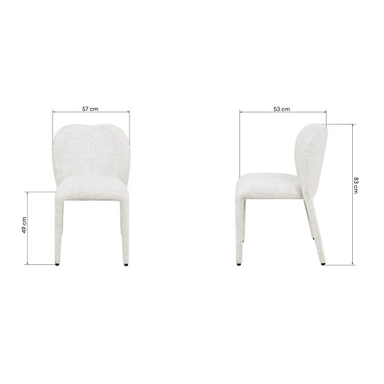 Sedia imbottita Asan, beige-grigio