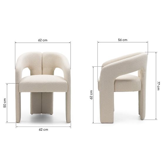 Sedia imbottita Castelo beige