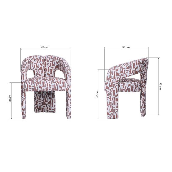 Sedia imbottita Castelo, marsala