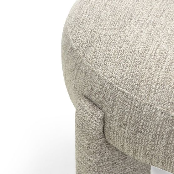 Sedia imbottita Elaine beige, forma arrotondata
