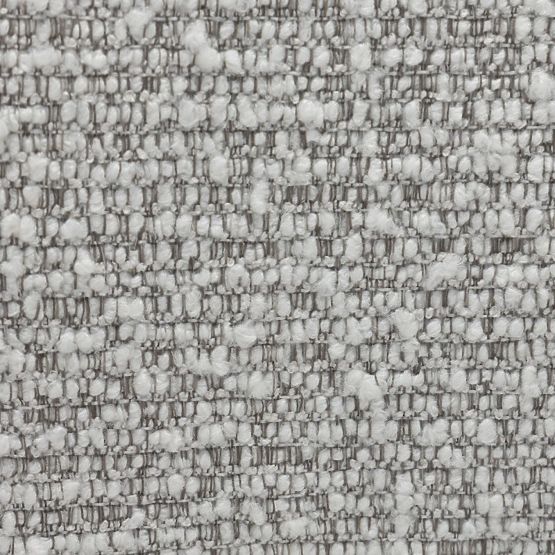 Sedia imbottita Falone grigia, boucle, forme arrotondate