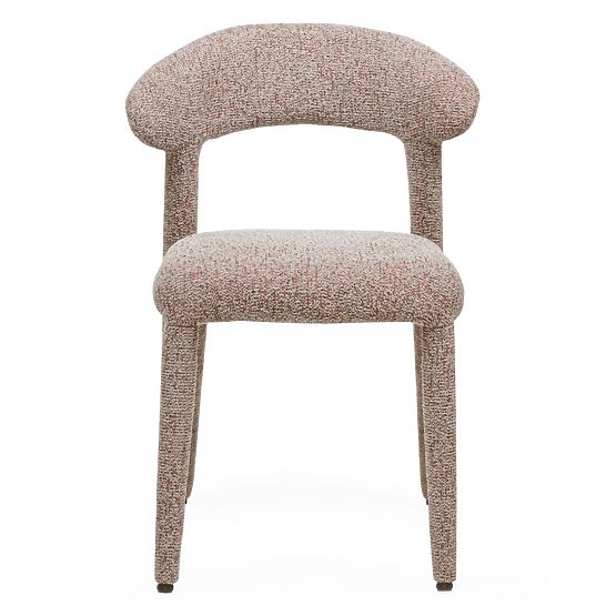 Sedia imbottita Hiroki, mélange beige-bordeaux