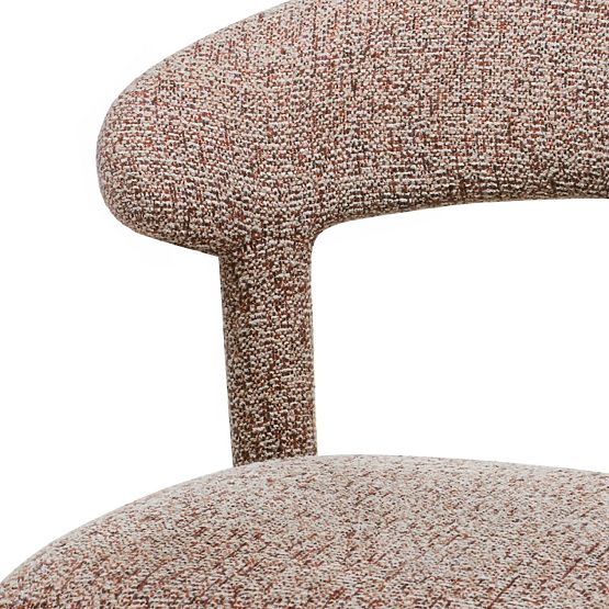 Sedia imbottita Hiroki, mélange beige-bordeaux