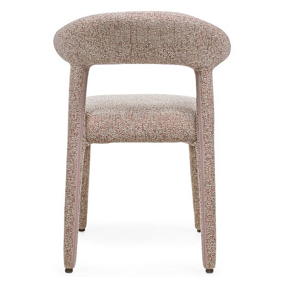 Sedia imbottita Hiroki, mélange beige-bordeaux