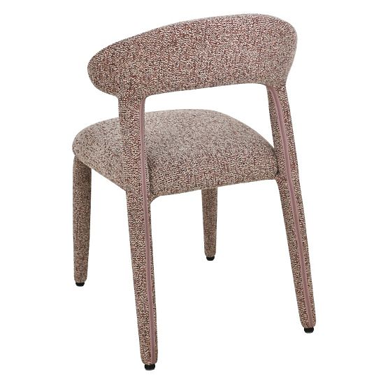 Sedia imbottita Hiroki, mélange beige-bordeaux