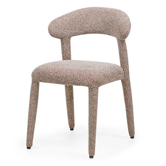 Sedia imbottita Hiroki, mélange beige-bordeaux