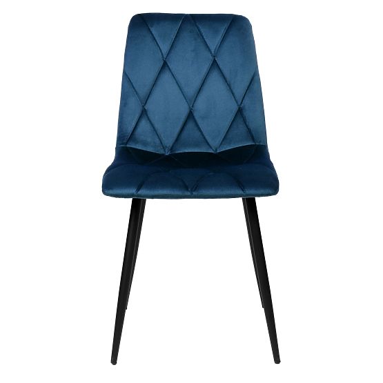 Sedia imbottita in velluto Madison blu Velvet