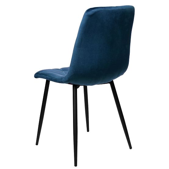 Sedia imbottita in velluto Madison blu Velvet