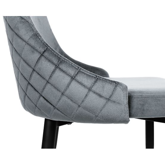 Sedia imbottita in velluto Vermont Velvet grafite