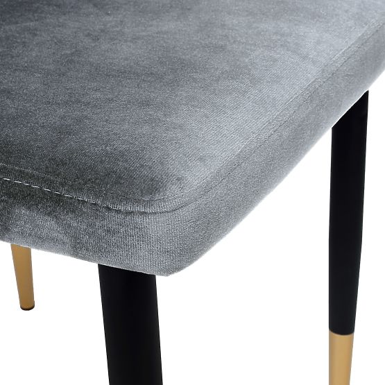 Sedia imbottita in velluto Vermont Velvet grafite