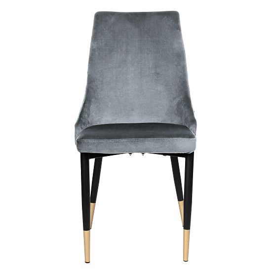 Sedia imbottita in velluto Vermont Velvet grafite