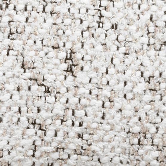 Sedia imbottita Lamu, mélange beige/gambe nere