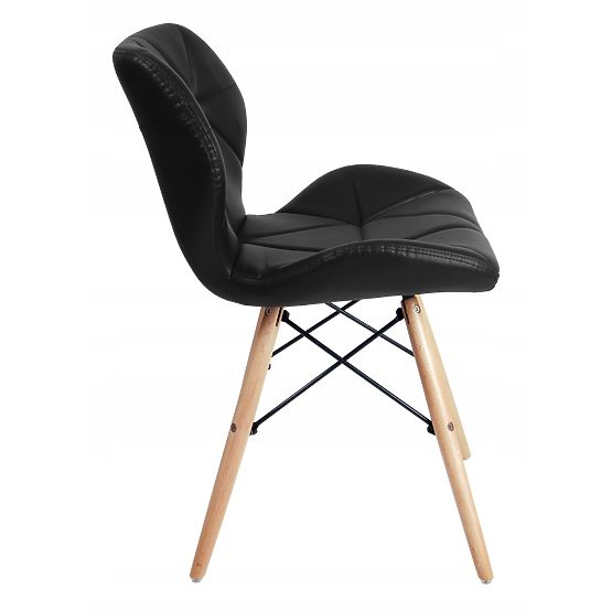 Sedia imbottita moderna MURET nera