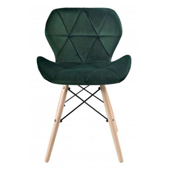 Sedia imbottita MURET VELVET velluto verde scuro
