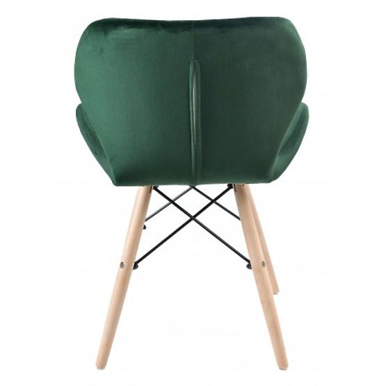 Sedia imbottita MURET VELVET velluto verde scuro