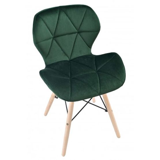 Sedia imbottita MURET VELVET velluto verde scuro