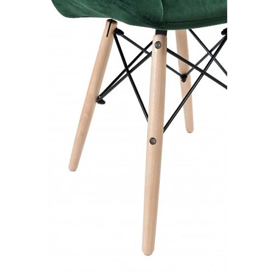 Sedia imbottita MURET VELVET velluto verde scuro