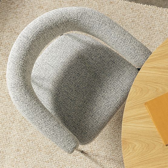 Sedia imbottita Portia grigia