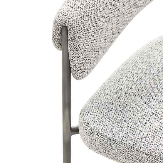 Sedia imbottita Portia grigia