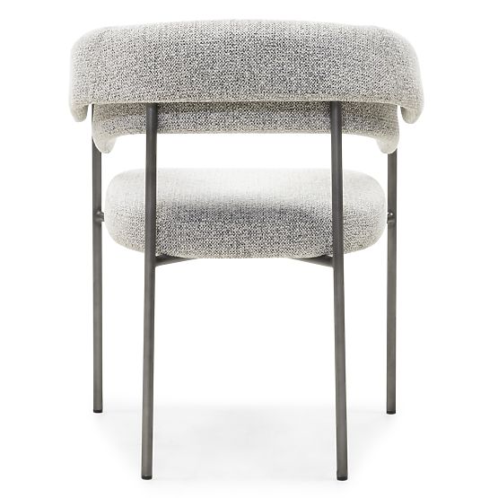 Sedia imbottita Portia grigia