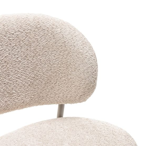 Sedia imbottita Safira beige, boucle