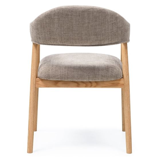 Sedia imbottita Sorrento, beige scuro, rovere
