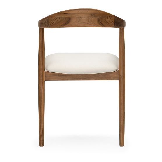 Sedia in legno Ludvika 2.0, arrotondata, naturale/crema