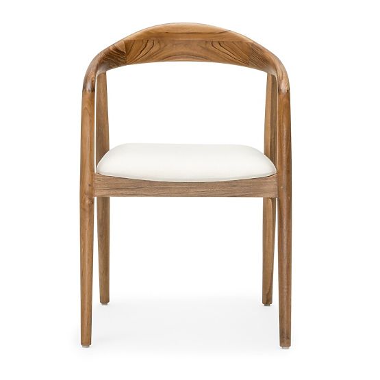 Sedia in legno Ludvika 2.0, arrotondata, naturale/crema